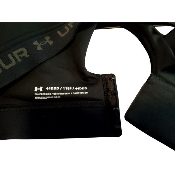 Under Armour Womens Black Sports Bra Compression Fit 44DDD - Picture 3 of 6